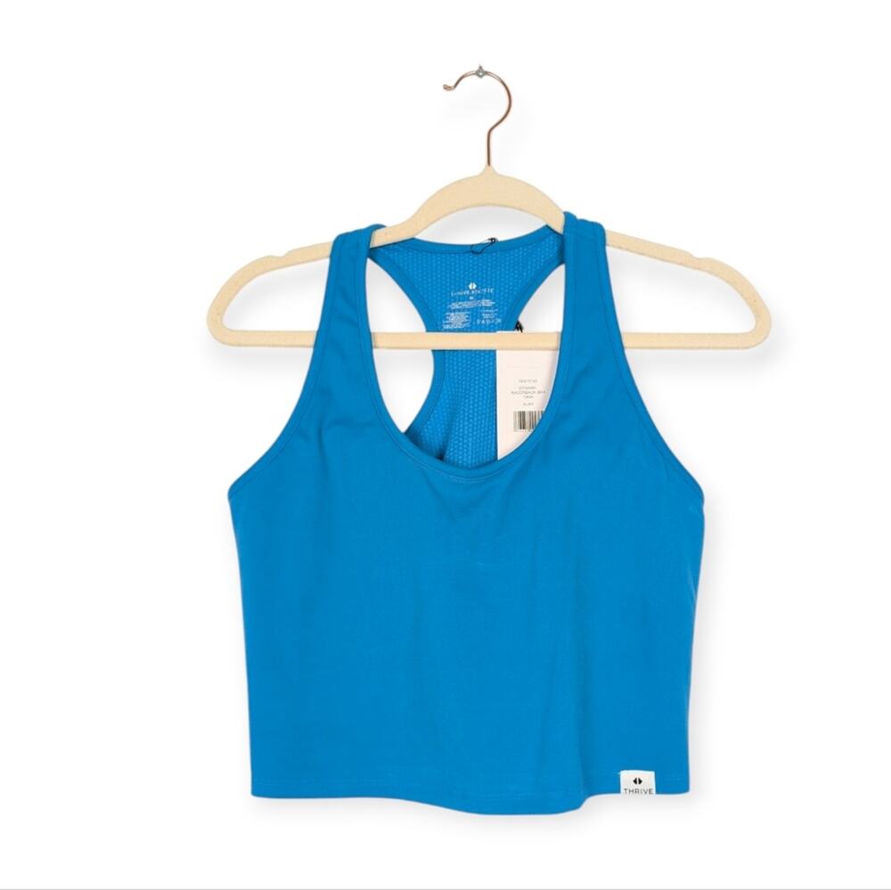 NWT Thrive Société Surf Blue Dynamic Racerback Bra Tank Size XL